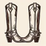 tall dark brown cowboy boots with harness closure image